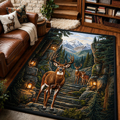 Forest Deer Area Rug GFTOPND1428