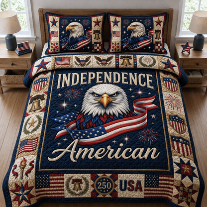 Independence America 3-Piece Quilted Bedding Set GFTOPND144