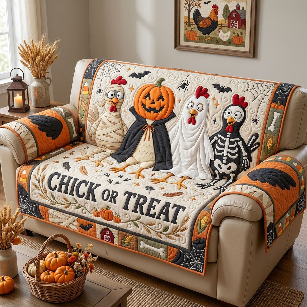 Chick Or Treat Quilted Sofa Cover GFTOPND1475