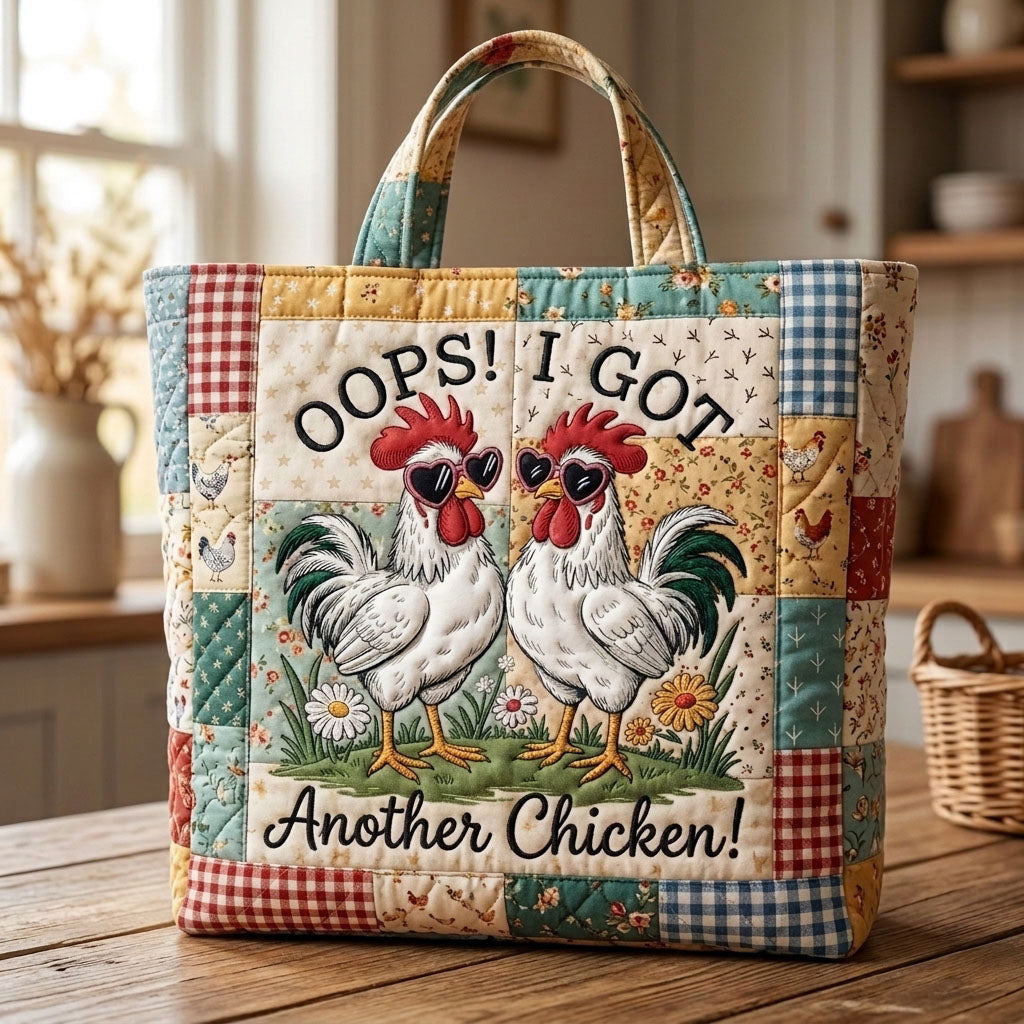 Oops I Got Another Chicken Quilted Tote Bag GFTOPND1477