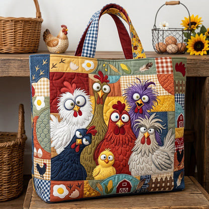 Funky Chicken Quilted Tote Bag GFTOPND1478