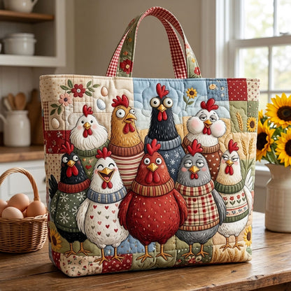 Funky Chicken Quilted Tote Bag GFTOPND1482