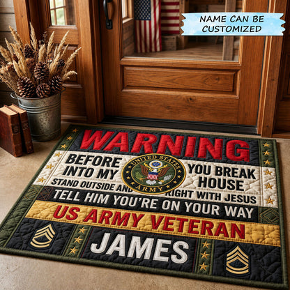 Proud Veteran Doormat QTCUZ GFTOPND1494