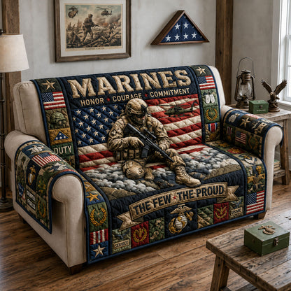 Proud USMC Quilted Sofa Cover GFTOPND1498