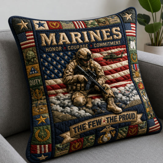 Proud USMC Quilted Pillow Case GFTOPND1498 C1