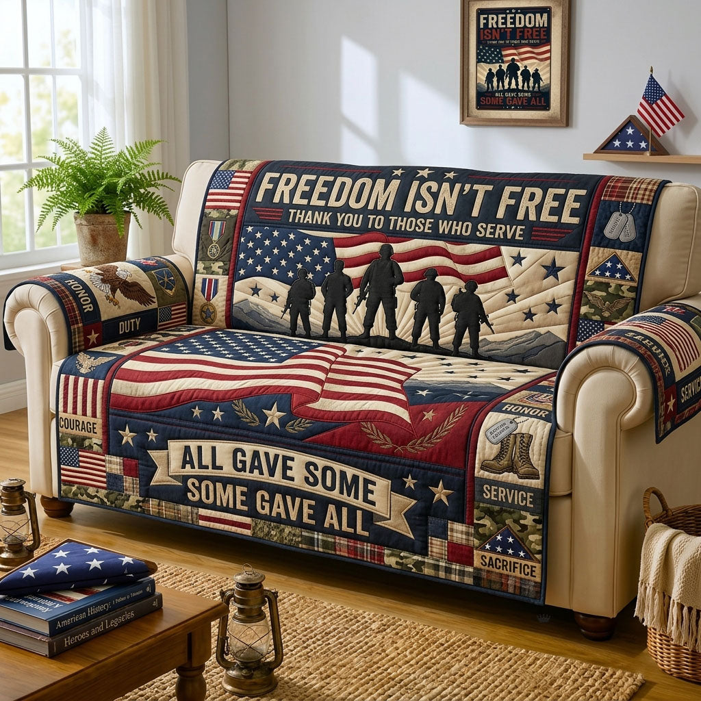 Freedom Isnt Free Quilted Sofa Cover GFTOPND1499