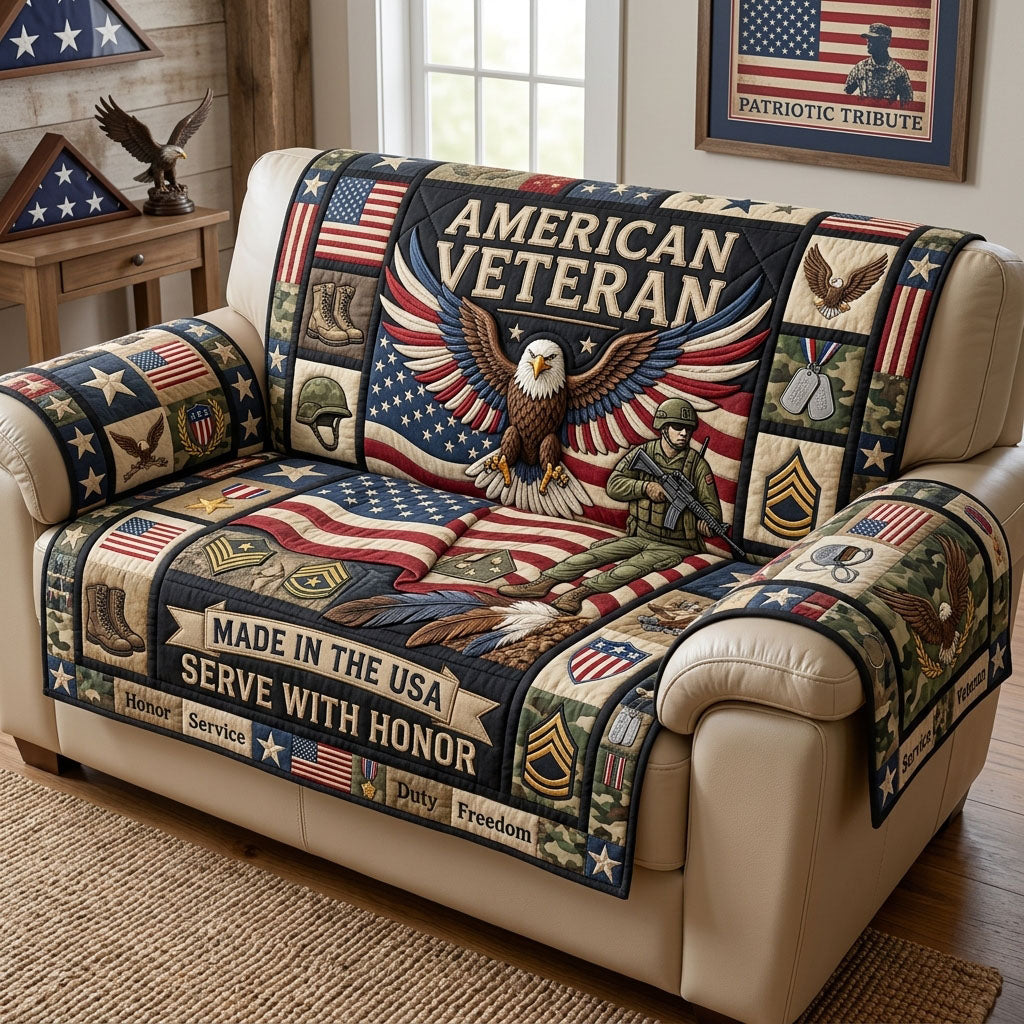 American Veteran Quilted Sofa Cover GFTOPND1500