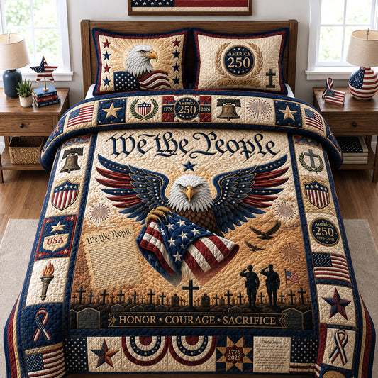 We The People 3-Piece Quilted Bedding Set GFTOPND152