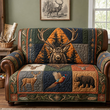 Deer Hunting Quilted Sofa Cover GFTOPND1532