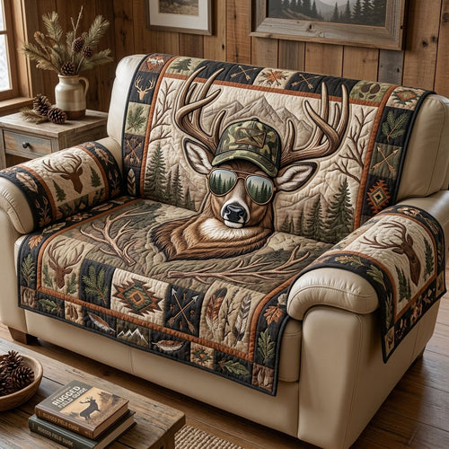 Deer Hunting Quilted Sofa Cover GFTOPND1533