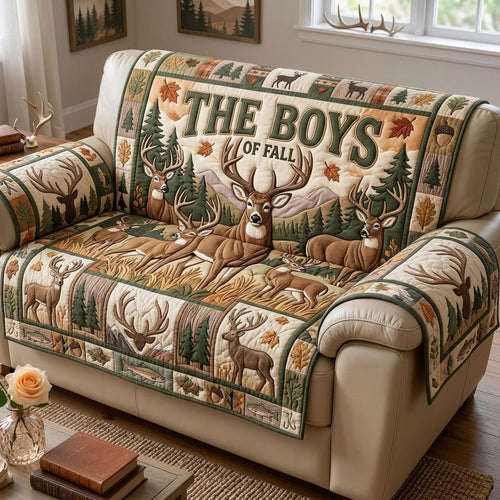 Boys Of Fall Quilted Sofa Cover GFTOPND1536