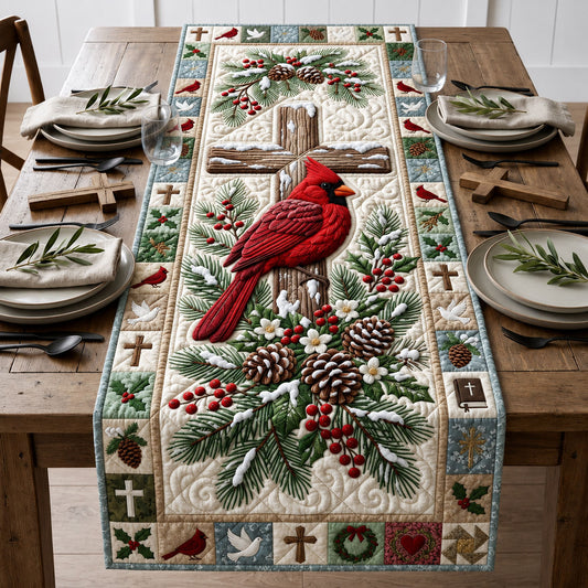 Winter Cardinal Quilted Table Runner GFTOPND1555