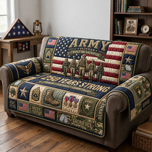 Army Veteran Quilted Sofa Cover GFTOPND1562
