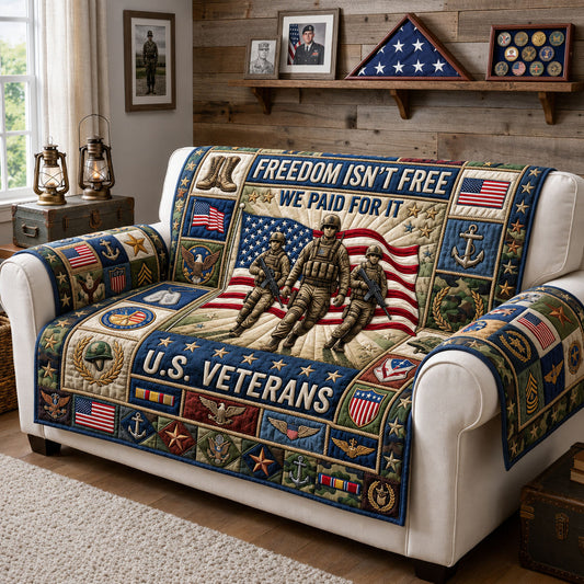 Freedom Isnt Free Quilted Sofa Cover GFTOPND1563