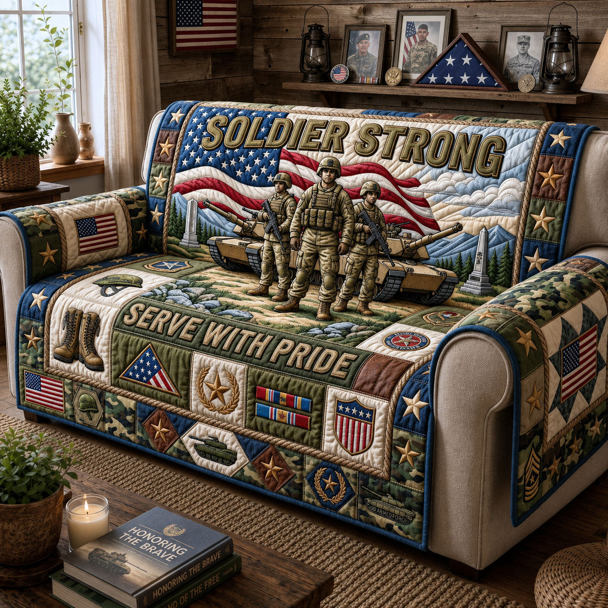 Solider Strong Quilted Sofa Cover GFTOPND1564