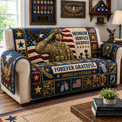 Army Veteran Quilted Sofa Cover GFTOPND1567