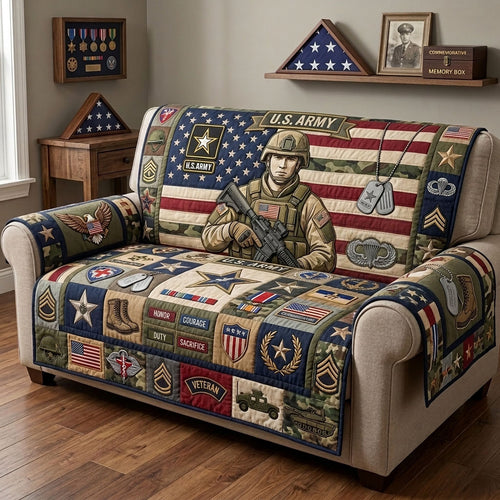 Army Veteran Quilted Sofa Cover GFTOPND1568