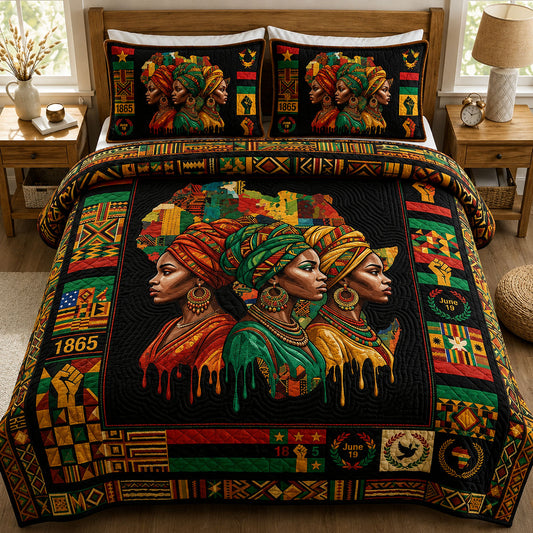 Africa Legacy 3-Piece Quilted Bedding Set GFTOPND161