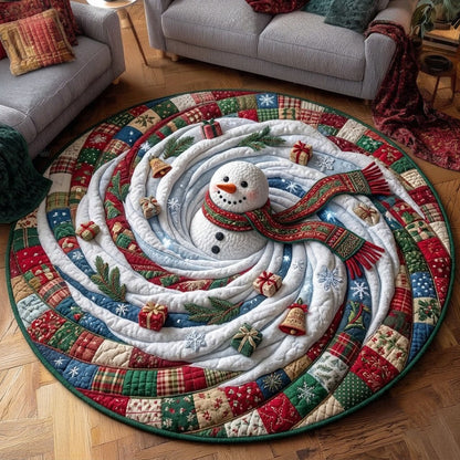 Snow Tornado Quilted Round Mat GFTOPND1655
