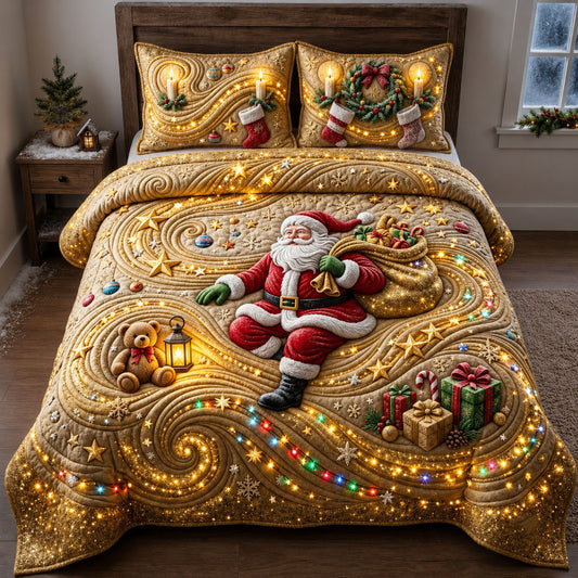 Christmas Flow 3-Piece Quilted Bedding Set GFTOPND1695