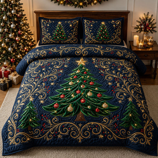 Stunning Tree 3-Piece Quilted Bedding Set GFTOPND1699