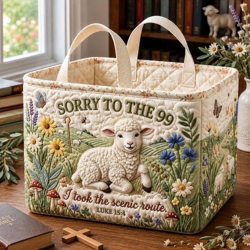 I Took The Scenic Route Quilted Storage Basket GFTOPND1710