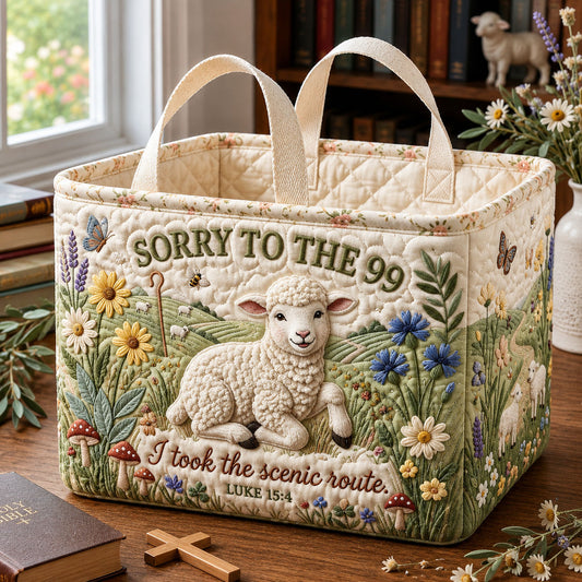 I Took The Scenic Route Quilted Storage Basket GFTOPND1710