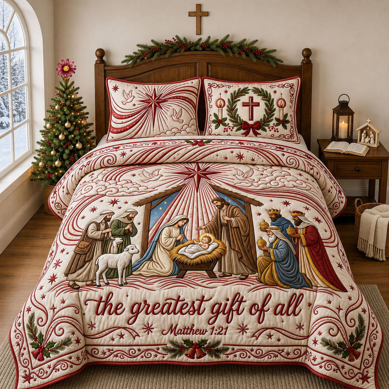 The Greatest Gift Of All 3-Piece Quilted Bedding Set GFTOPND1740