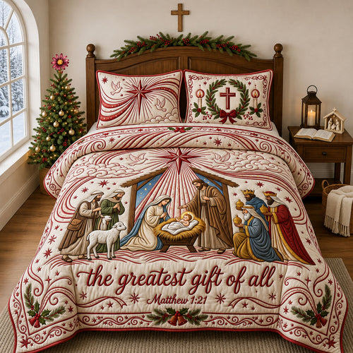 The Greatest Gift Of All 3-Piece Quilted Bedding Set GFTOPND1740