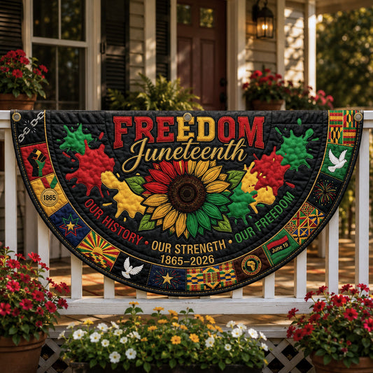 History Strength Freedom Quilted Fan Flag GFTOPND176