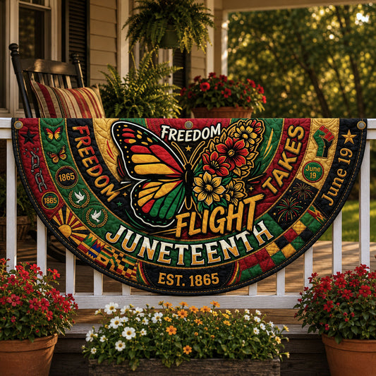 Freedom Take Flight Quilted Fan Flag GFTOPND178