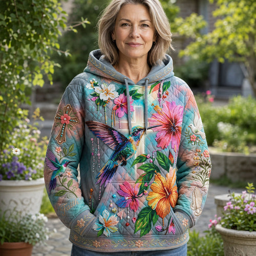 Bead Cross Hummingbird Hoodie GFTOPND1788