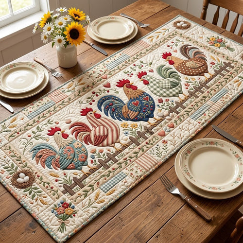 Funny Chicken Quilted Table Runner GFTOPND1792