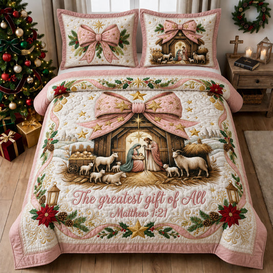 The Greatest Gift Of All 3-Piece Quilted Bedding Set GFTOPND1809