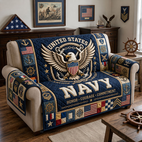 United States Navy Quilted Sofa Cover GFTOPND1820