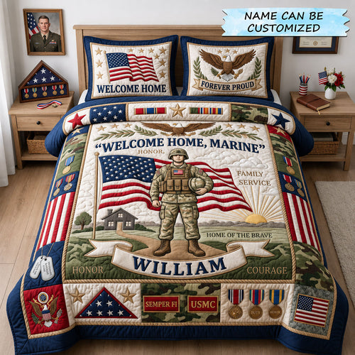 Welcome Home 3-Piece Quilted Bedding Set QTCUZ GFTOPND1848