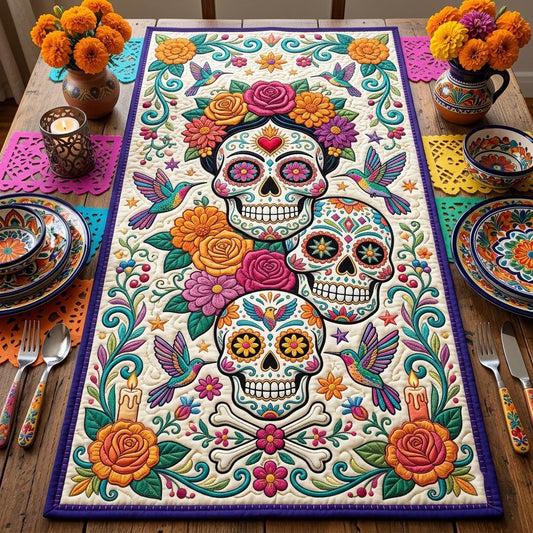 Sugar Skull Quilted Table Runner GFTOPND1861