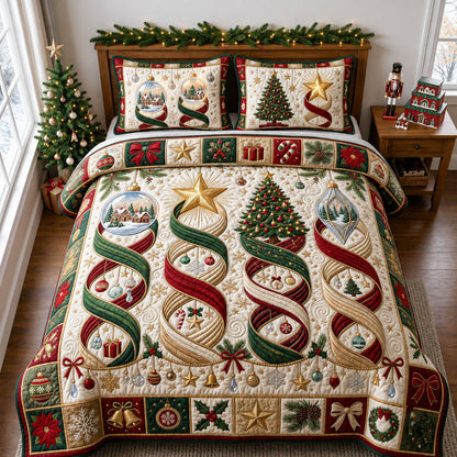 Ribbon Lane 3-Piece Quilted Bedding Set GFTOPND1892