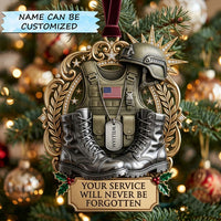 Proud Veteran Christmas Mica Ornament QTCUZ GFTOPND1924