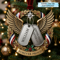Proud Veteran Christmas Mica Ornament QTCUZ GFTOPND1925