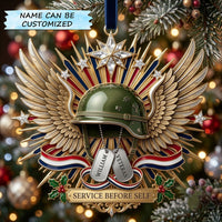 Proud Veteran Christmas Mica Ornament QTCUZ GFTOPND1926