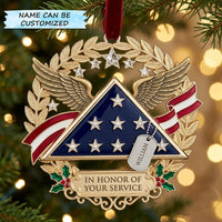 Proud Veteran Christmas Mica Ornament QTCUZ GFTOPND1927