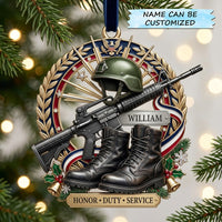 Proud Veteran Christmas Mica Ornament QTCUZ GFTOPND1930