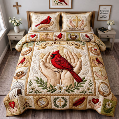 Held In His Hand 3-Piece Quilted Bedding Set GFTOPND1949