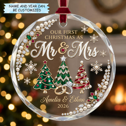 Our First Christmas Christmas Mica Ornament