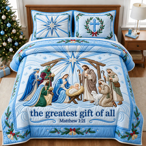 The Greatest Gift 3-Piece Quilted Bedding Set GFTOPND1999