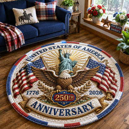 USA 250th Anniversary Quilted Round Mat GFTOPND20