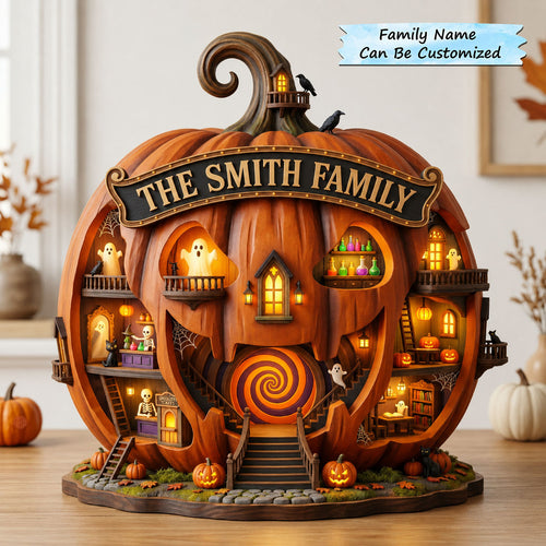 Pumpkin Village Wooden Block 3-Layers QTCUZ GFTOPND2049