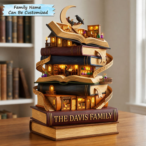 Book Of Halloween Wooden Block 3-Layers QTCUZ GFTOPND2052