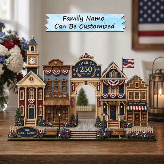 Main Street Village Wooden Block 3-Layers QTCUZ GFTOPND2054